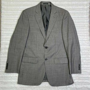 Pronto Uomo Mens 40 L Long Gray Wool Blazer Sport Coat‎ Suit Jacket